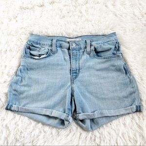 Levi's Mid-Length Light Wash Denim Shorts Sz 29